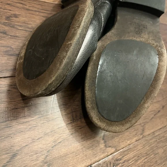 Brunello Cucinelli Metallic Black Leather Boots - Picture 8 of 9